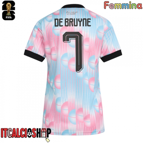 Belgio Kevin De Bruyne #7 Seconda Maglia Femmina Mondiali 2026 Manica Corta